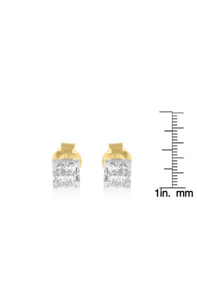 Princess Diamond Quad Earrings